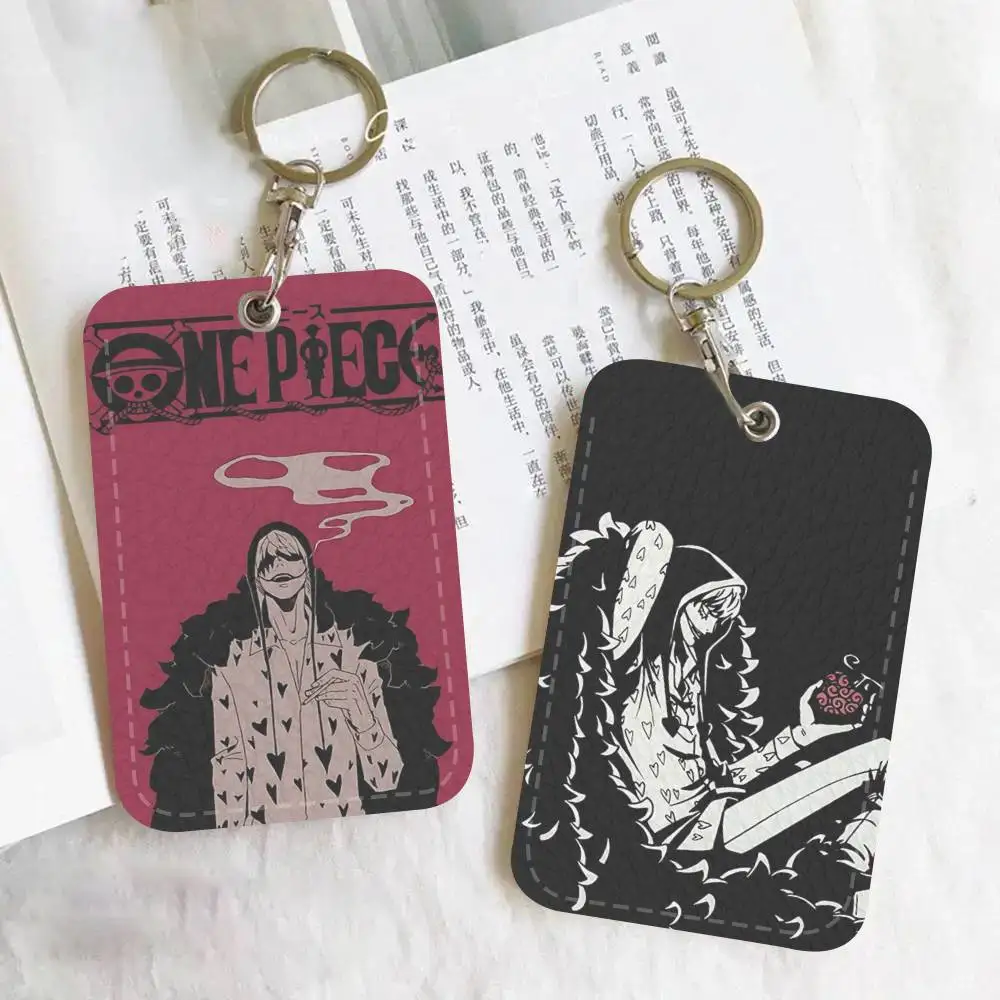 Cartoon Anime One Piece Corazon Holder Suitable For Bank Card Subway Bus Card Wallet Card Case Badge Holder Keychain