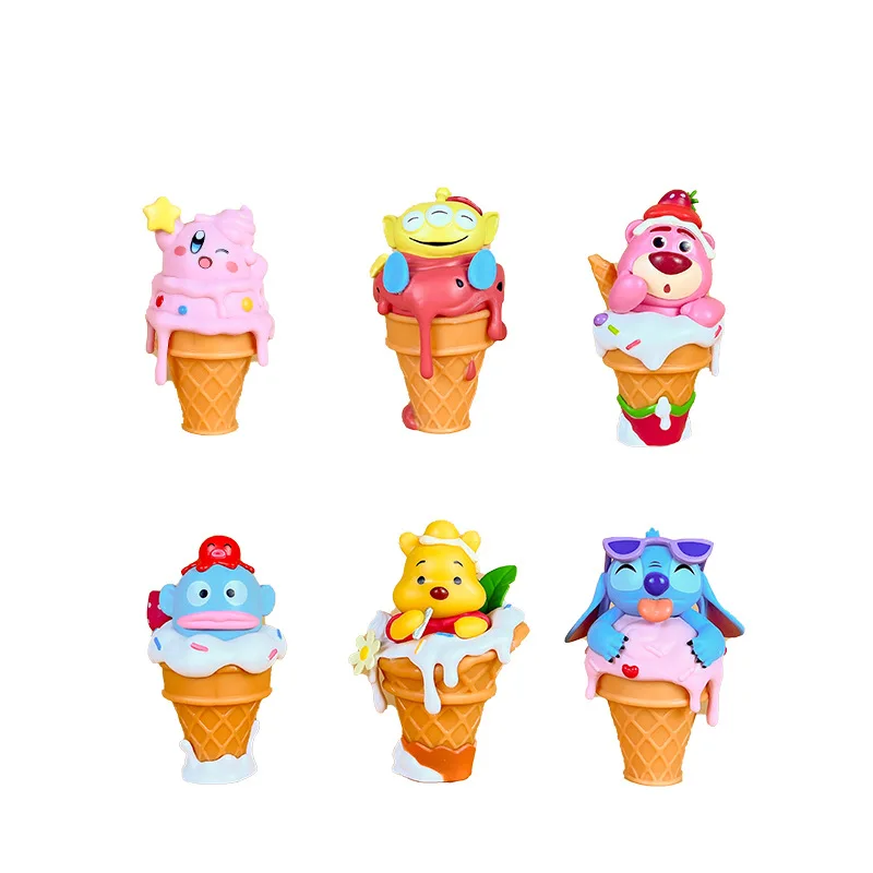 Disney sanrio Winnie the Pooh Lotso Kirby Stitch Ugly fish alien Sweet cone ice cream Garage Kit Desktop ornaments Brithday Gift