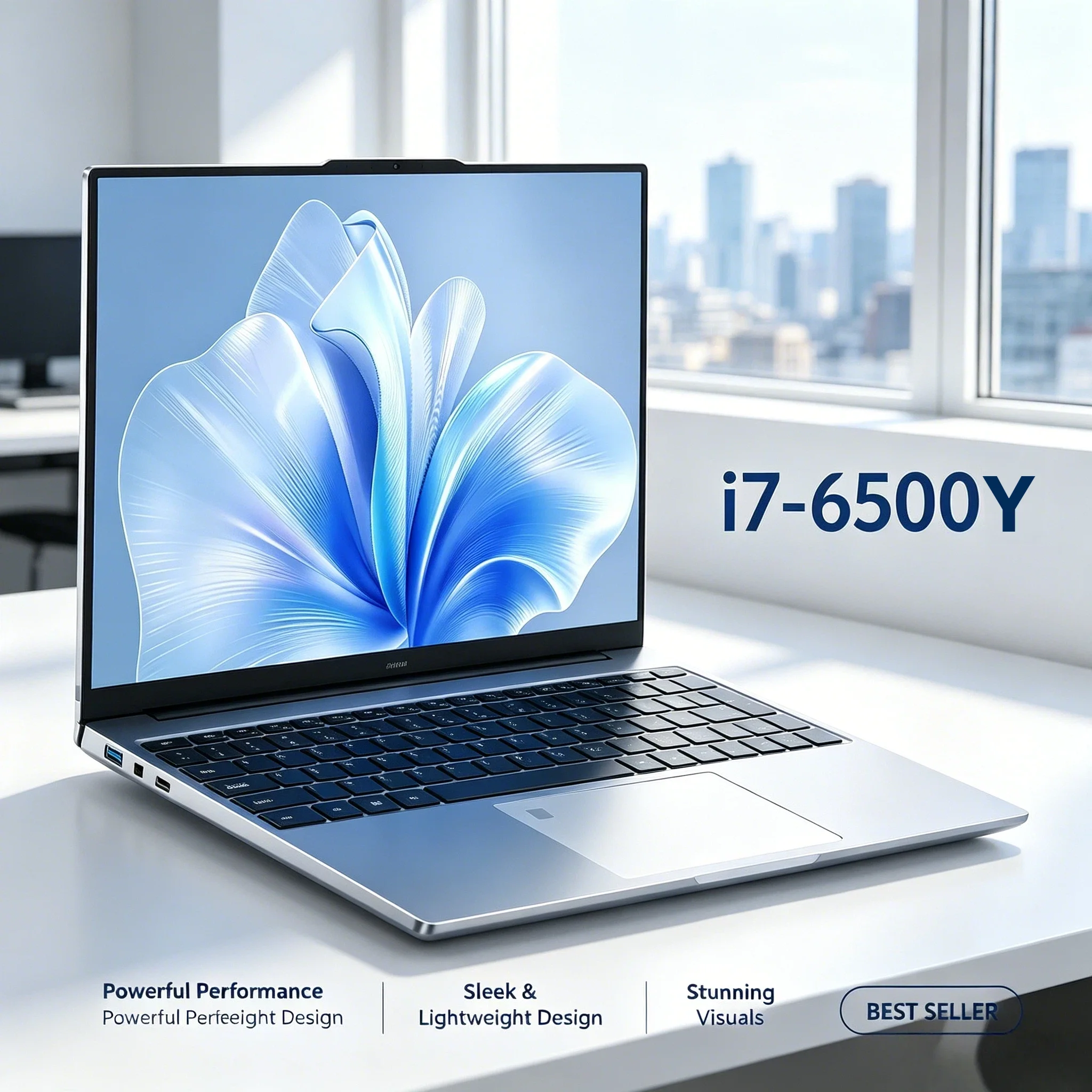 15.6 Inch Portable Gaming Laptop Intel Core i7 6500Y 32GB 2TB SSD Windows 11 Notebook 1080P Display Office Study PC Plus