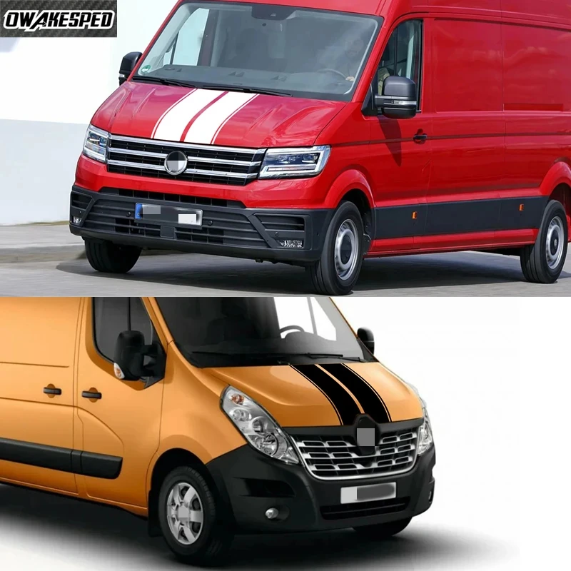 For Renault Master Peugeot Ford Transit Van Camper L1L2L3 Car Hood Sticker For Volkswagen Caravelle Multivan Transporter Crafter