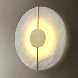 Modern round Wall lamp marble stone indoor living room bedroom bedside kitchen Light corridor home decoration lighting
