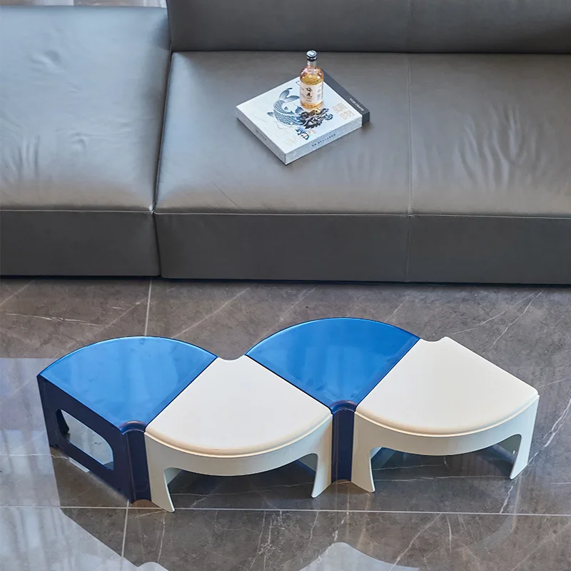 Nordic Red INS Round Coffee Table Designer Creative Small Family Coffee Table Can Be Split Splicing Combination Edge Several