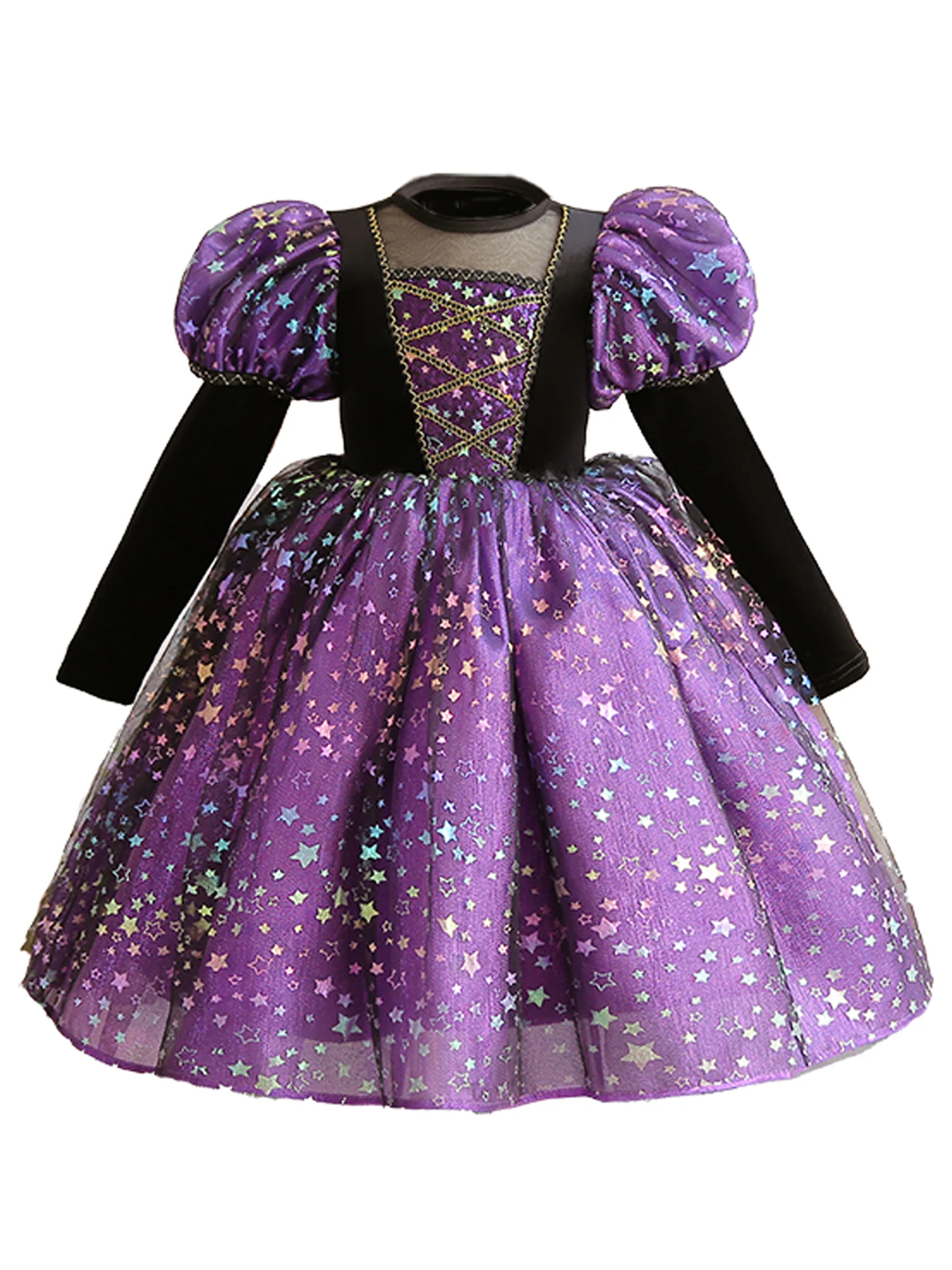 Girls Princess Dress Up Birthday Party Luxury Cosplay Costume Outfit with bag