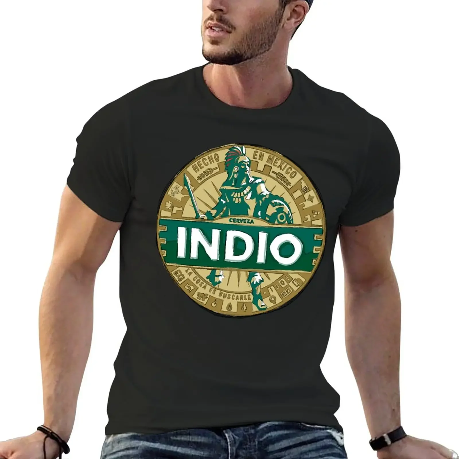 New Indio beer POP  T-Shirt quick drying  Anime t-shirt graphic  Blouse oversized t shirts for men