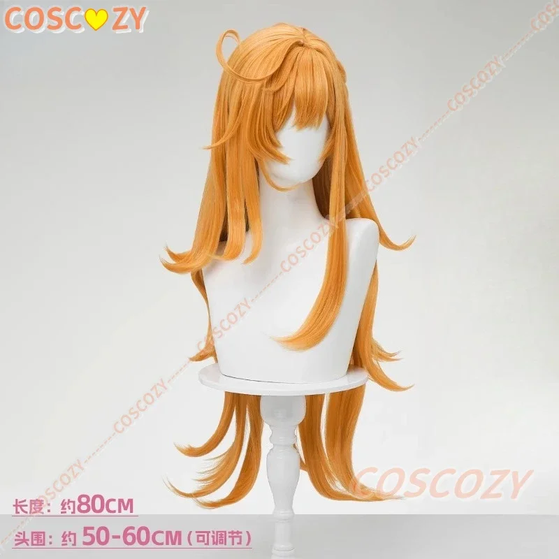 شعر مستعار كوسبلاي جينشين إمباكت اسكوفير التأثيري للنساء والفتيات شعر برتقالي طويل Ousia Fontaine لذيذ ومتميز لحفلات الهالوين