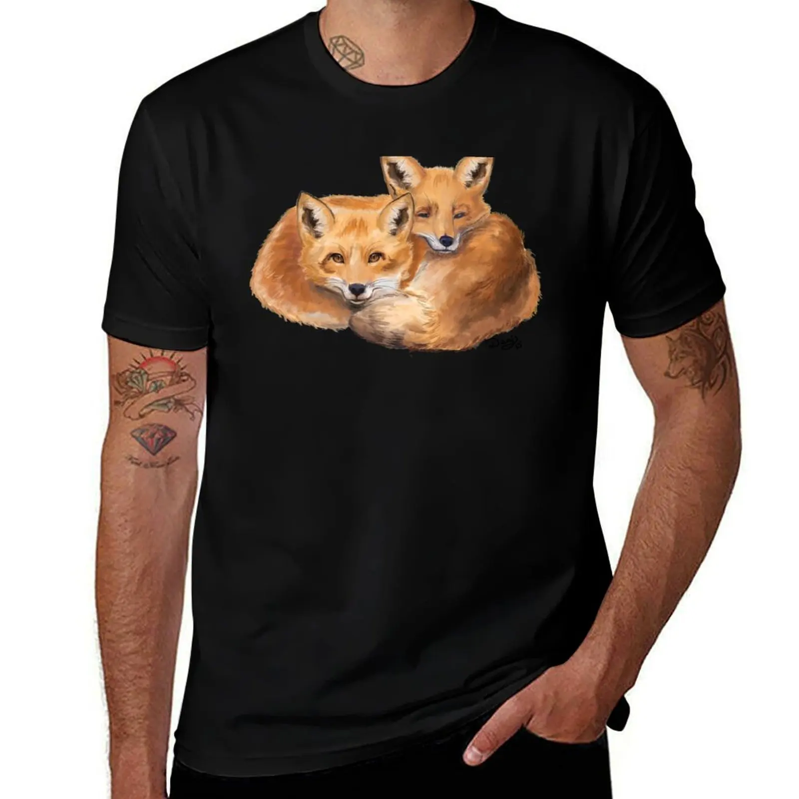 Foxes T-Shirt Quick Dry Outdoor Sports T-Shirt