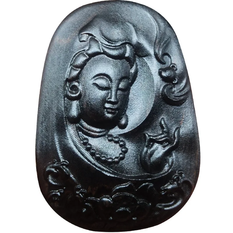 Handmade Lotus Tag Mold Wooden Buddha Statue Pendant Mold Resin Aromatherapy Plaster Listing Silicone Mold