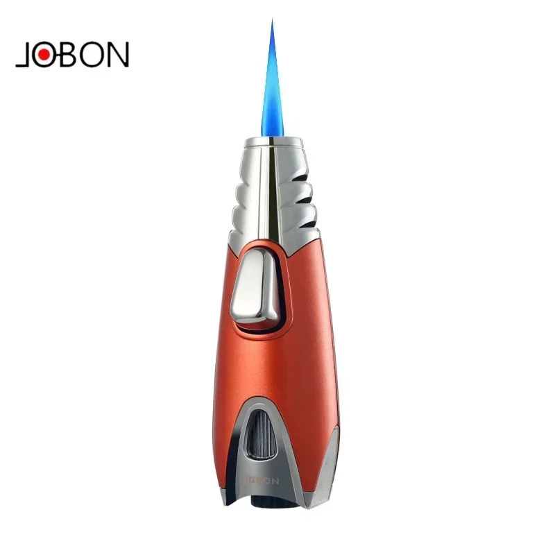 JOBON Metal Outdoor Windproof Butane Gas Lighter Turbine Torch Blue Flame Strong Fire Pistol Kitchen BBQ Baking Camping Tools