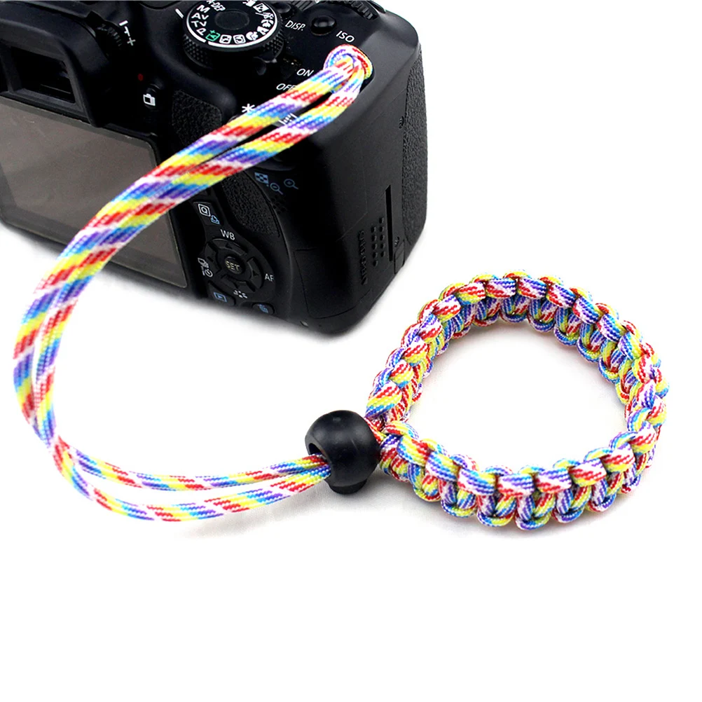 

Camera Wrist Strap Military 7-Core Paracord Hand-Knitted Adjustable Survival Lanyard Emergency Rope For Hiking Camping Outdoor