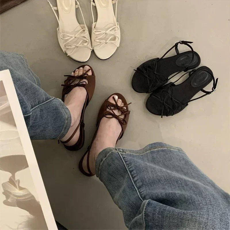 الشقق النساء الصنادل الصيف أحذية أنيقة فستان مريح النعال غير رسمية المشي أحذية امرأة 2025 جديد مصمم الشاطئ chausiras فام #5