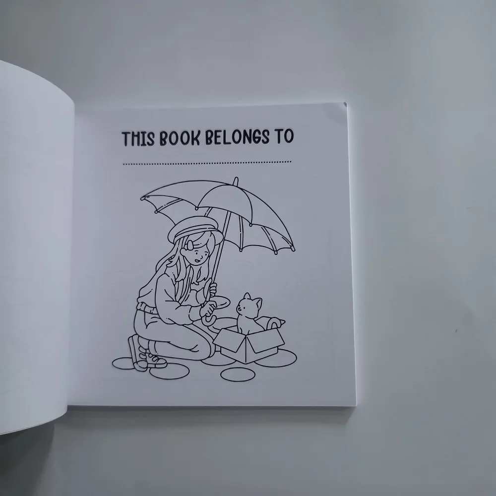 كتاب تلوين سهل لطيف للقطط والفتيات للبالغين، كتاب رسم لتخفيف التوتر، هدية مثالية للحفلات وأعياد الميلاد وعيد الميلاد