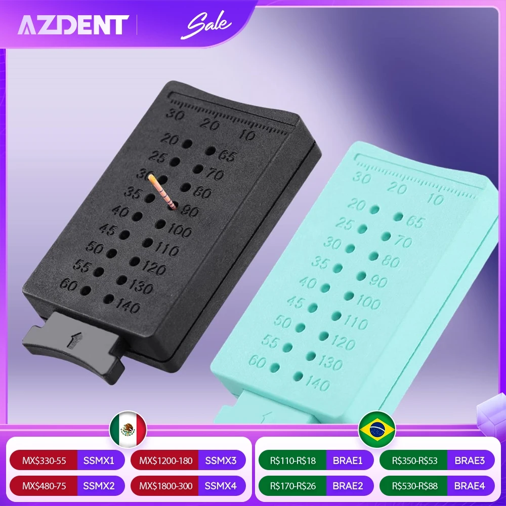 

AZDENT Dental Instruments Endo Rulers Gutta Percha Cutter Measering Ruler Span Measure Scale Endodontic