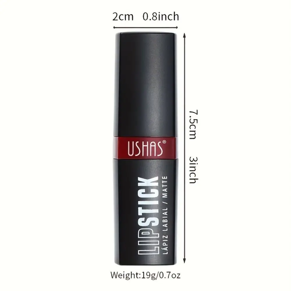 Tinta per labbra nera impermeabile Trucco vintage Cosmetici decorativi Rossetto in velluto opaco Lucidalabbra idratante retrò di colore scuro
