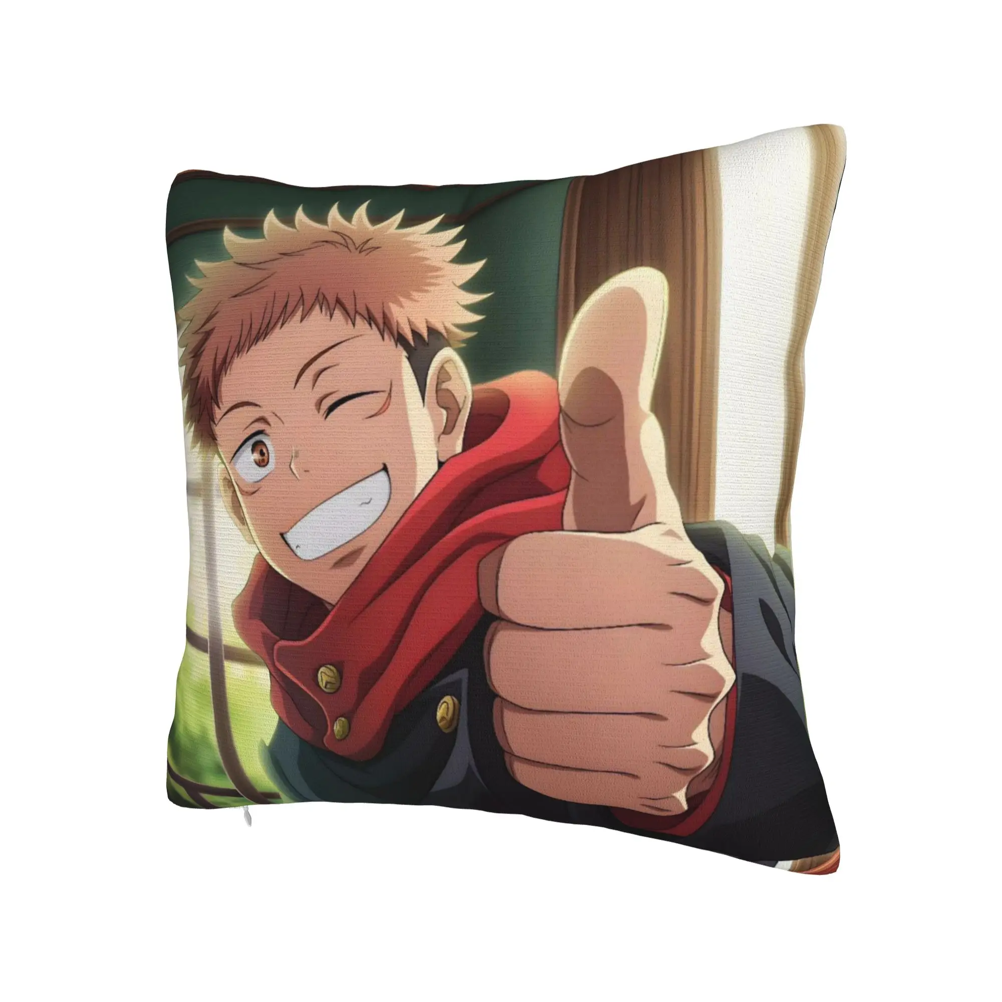 Itadori Yuji  Pillow Covers Merchandise Printing Cushion Cover Gift  JJK Anime  Throw Pillow Case Cover Home Multi Size