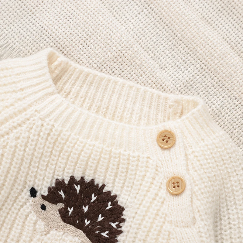 Newborn Baby Sweater Knitted Winter Crew Neck Long Sleeve Infant Boys Girls Pullovers Casual Outwear Jumper for Toddler Knitwear