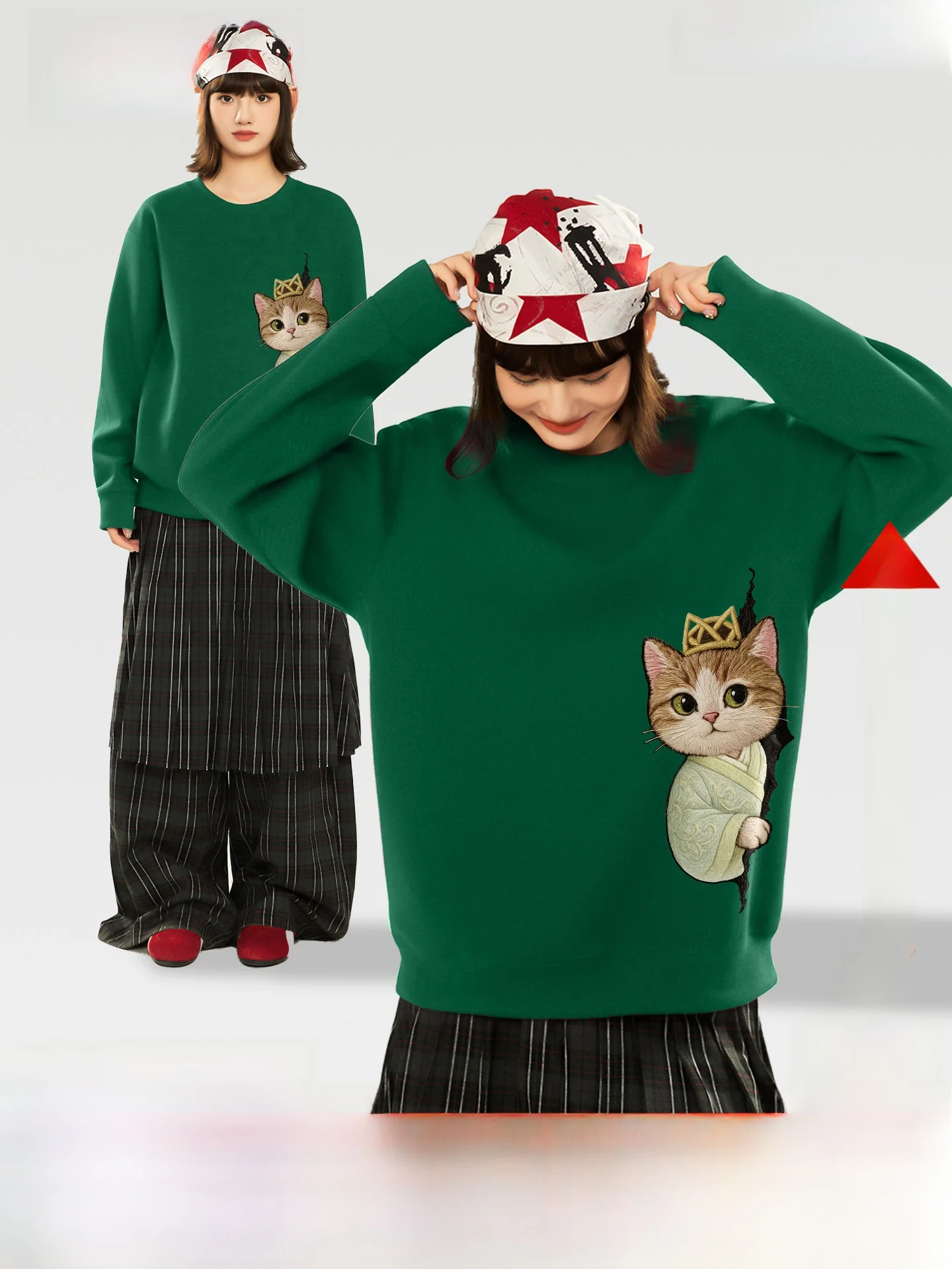 

Loose Fit round Ne Sweatirt Women's Spring New Korean Sle een Outerwear Hoodie Comfortable Cotton Polyester Blend