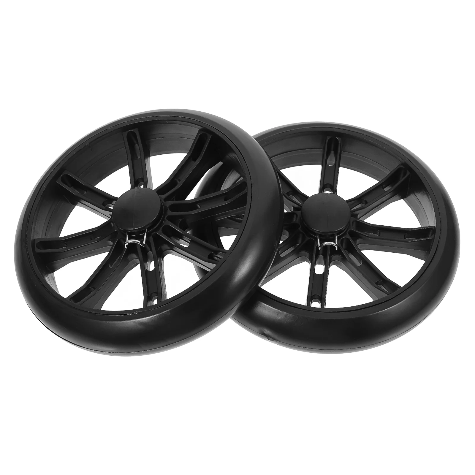 Folding Shopping Cart Wheels Plastic Grocery Replacement Trolley Rolling Laundry Push Wagon