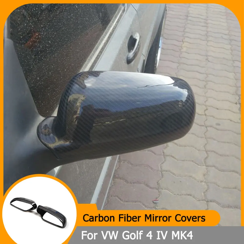 

for Volkswagen VW Golf 4 IV MK4 1998-2004 Carbon Fiber Rearview Mirror Cover Cap Car Side Mirror Caps Covers Shell