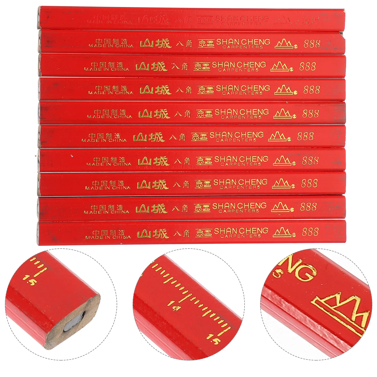 

72pcs Pencil Octagonal Carpenter Marker Flat Woodworking Construction Pencils Jobsite Hard Lead Quality