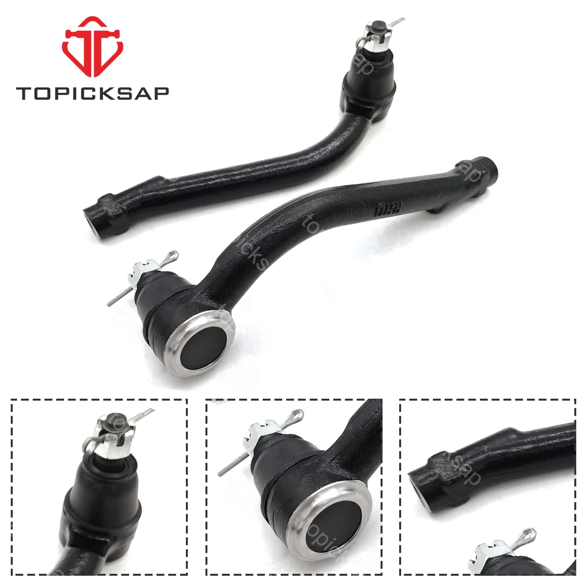 TOPICKSAP Front Control Arms Ball Joint Tie Rods Sway Bar Link Suspension 8pcs Kits for Hyundai Santa Fe Kia Sorento 2007 - 2013