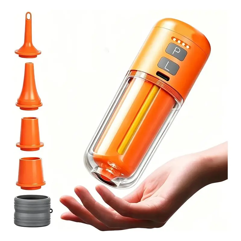 Deflate For Air Mattress Pump, Mini For Air Pump For Inflatables, Includes Camping Light& Pool Float Pump Functionality
