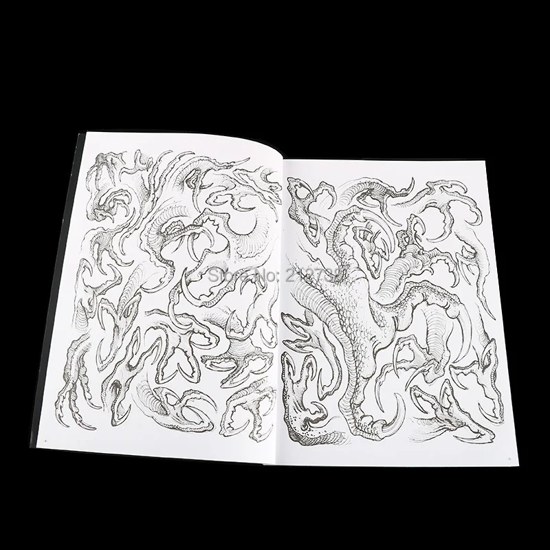 Newest Dragon Claws Tattoo Designs by Filip Leu Tattoo Book Body Art Design Pattern Template Free Shipping