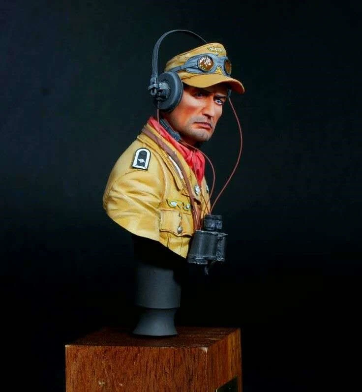military armored corps lieutenant Africa Collectible Unassembled Sculpture for Hobbyists