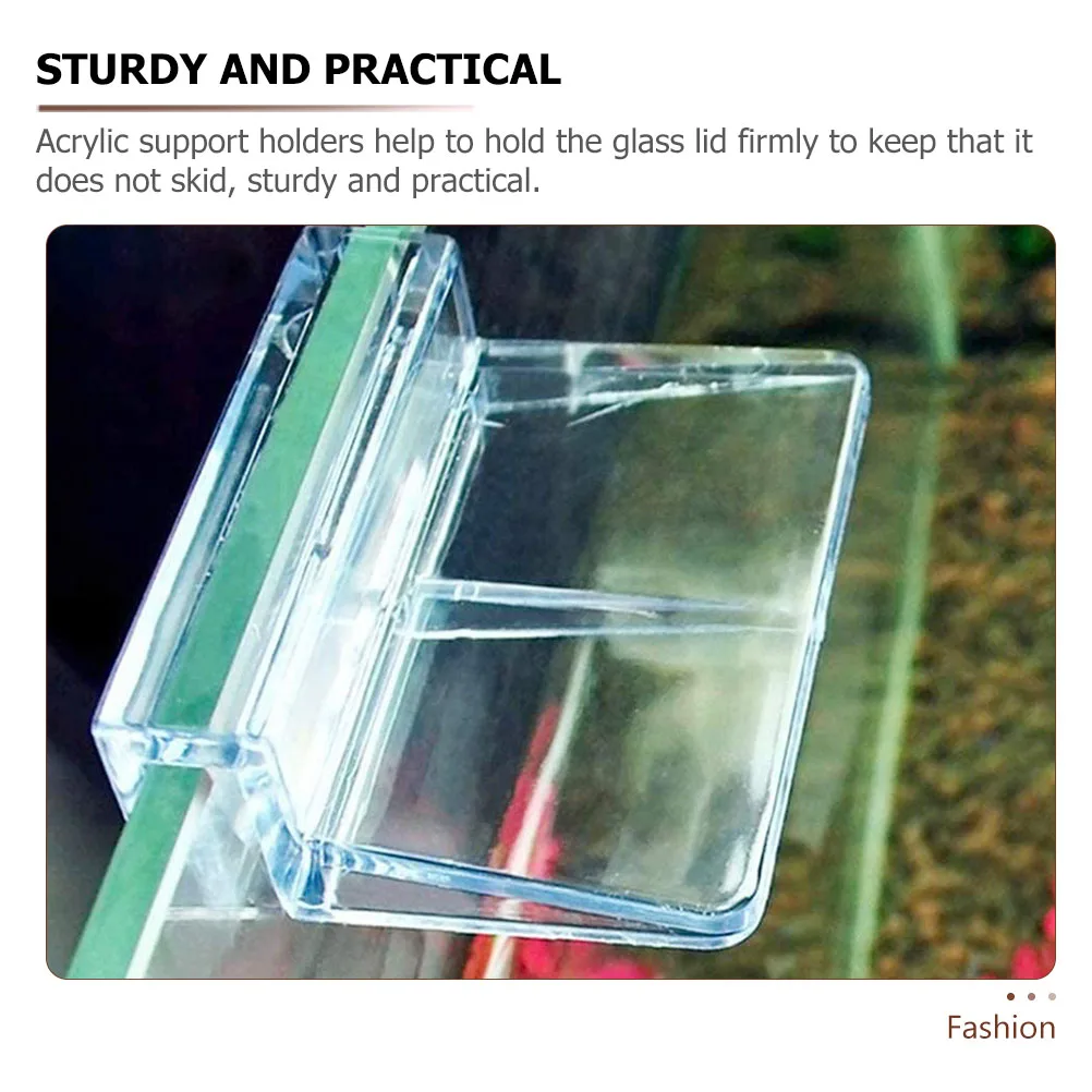 

8Pcs Acrylic Fish Tank Lid Supports Aquarium Cover Brackets Glass Lid Clips Rimless Fish Tank Accessories Aquarium Accessories