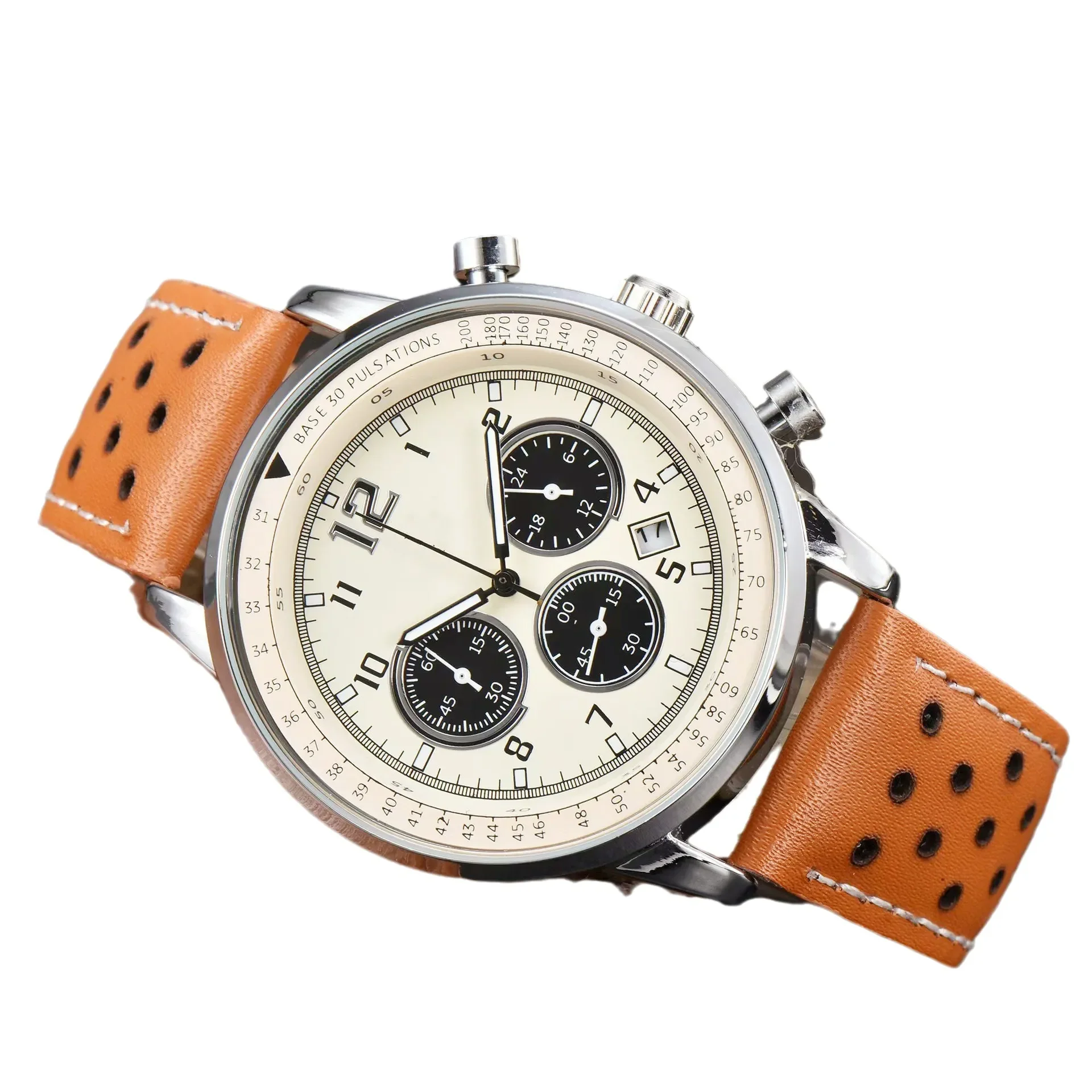 Relógio masculino tendência de luxo relógio de quartzo calendário luminoso à prova dwaterproof água multifuncional fantasia redonda relógio automático aço inoxidável