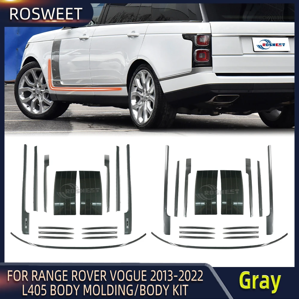 ROSWEET For Land Rover Range Rover Vogue 2013-2022 L405 Car Body Trim Strip Kits Automotive Beauty Finishing Kit Auto Accessorie