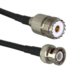 1Pcs RG58 Cable UHF SO239 Female Jack to BNC Male Plug Connector RF Coaxial Straight 4inch~5M