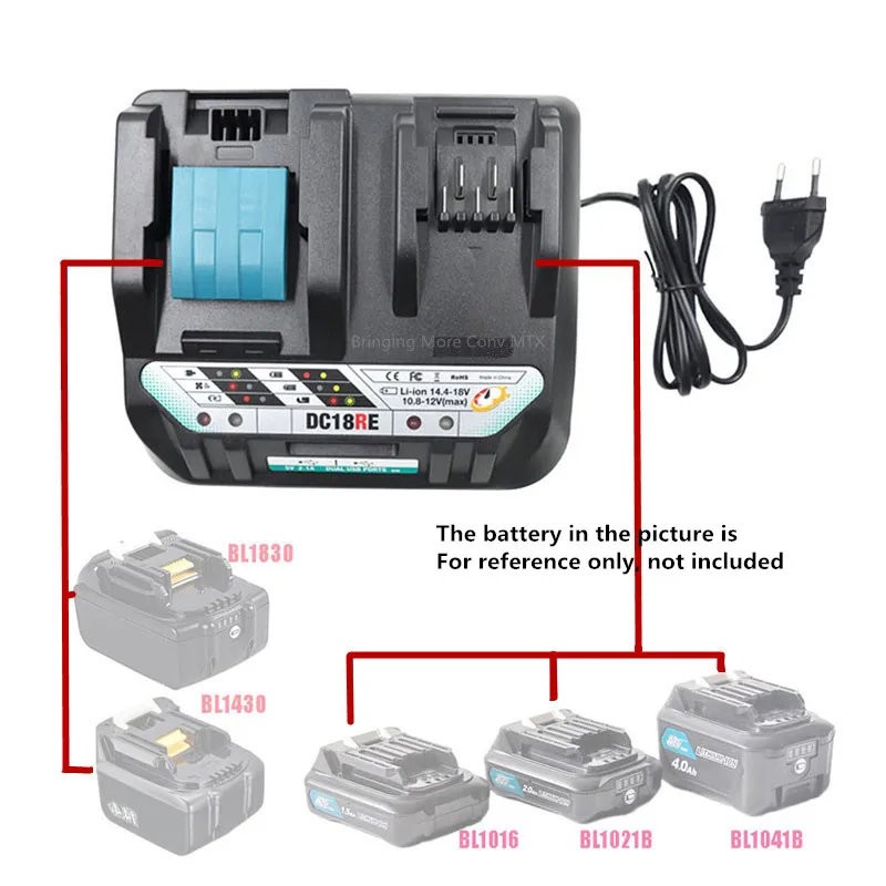 Li-ion Battery Charger Charging For Makita 18V 14.4V 10.8V 12V Li-ion Tools BL1815 BL1830 BL1840 BL1430 BL1016 BL1021 BL1041