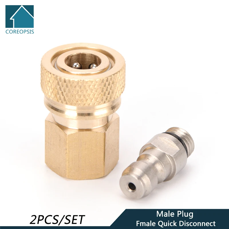 

Quick Disconnects Connector 8mm M8x1 Thread M10x1 Quick Connect Couplings Air Refilling Fittings Socket Air Pumps Parts 2pcs/set