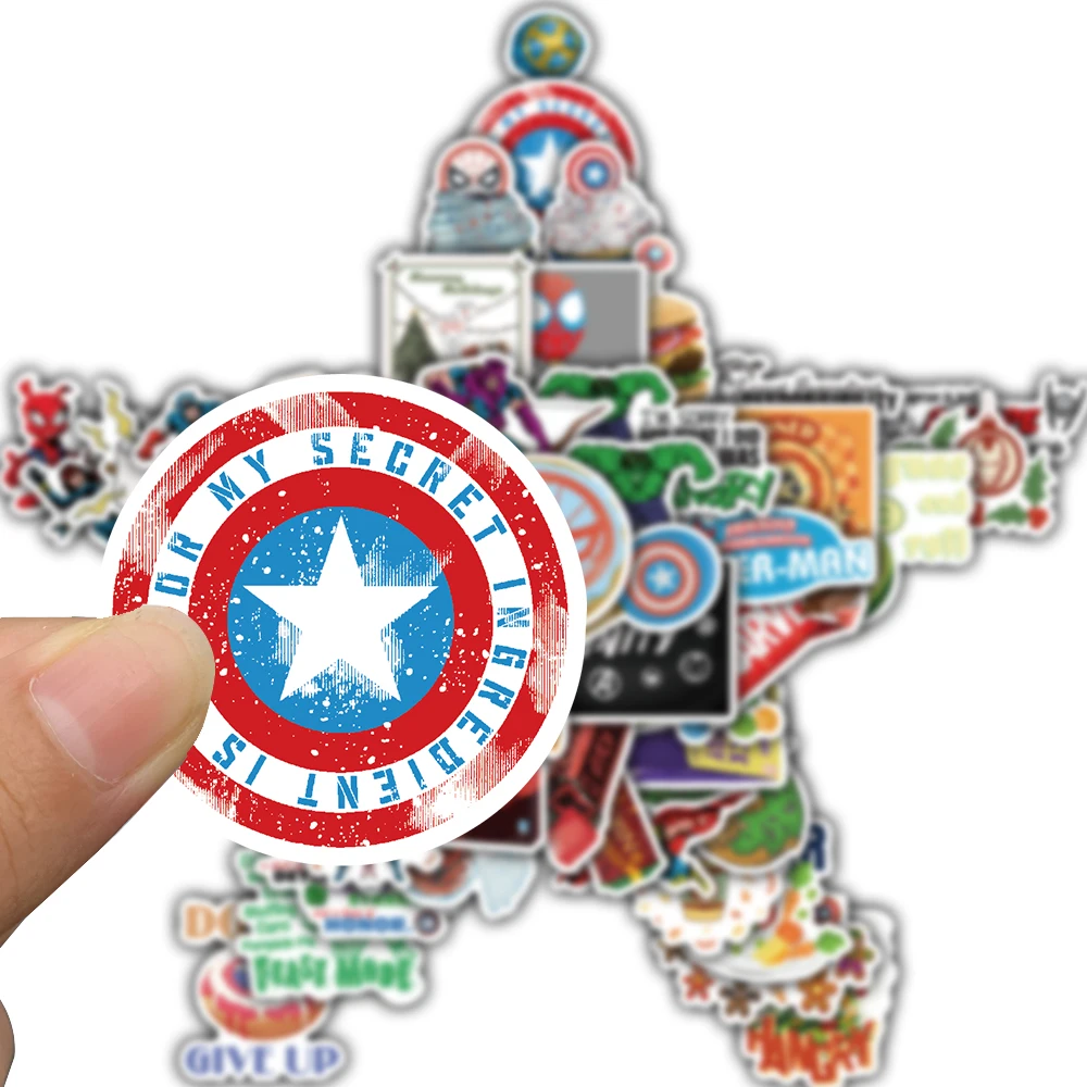 50 個 Fosun Food4 ステッカースクラップブッキング荷物リビングルームラップトップ自転車コーヒーアート画像スケートボード防水ステッカー