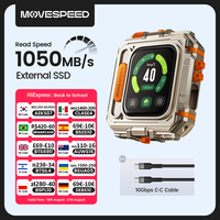 MOVESPEED GD10 1050MB/s External SSD 2TB 1TB Touchscreen Encryption USB3.2  Gen2 Type C Hard Drive for iPhone 15/16 PS4 PS5 PC