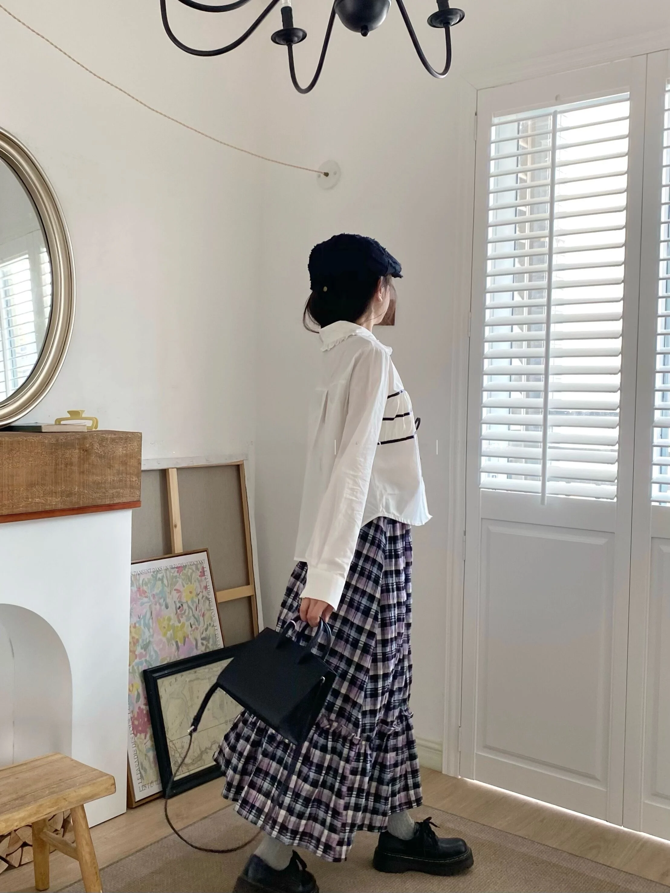 

Романтичная фиолетовая юбка в клетку с плиссировкой, на резинке, А-силуэт, многослойная, винтажная, с элементами стеганого плетения, для повседневной носки, на свидание, из полиэфирного волокна