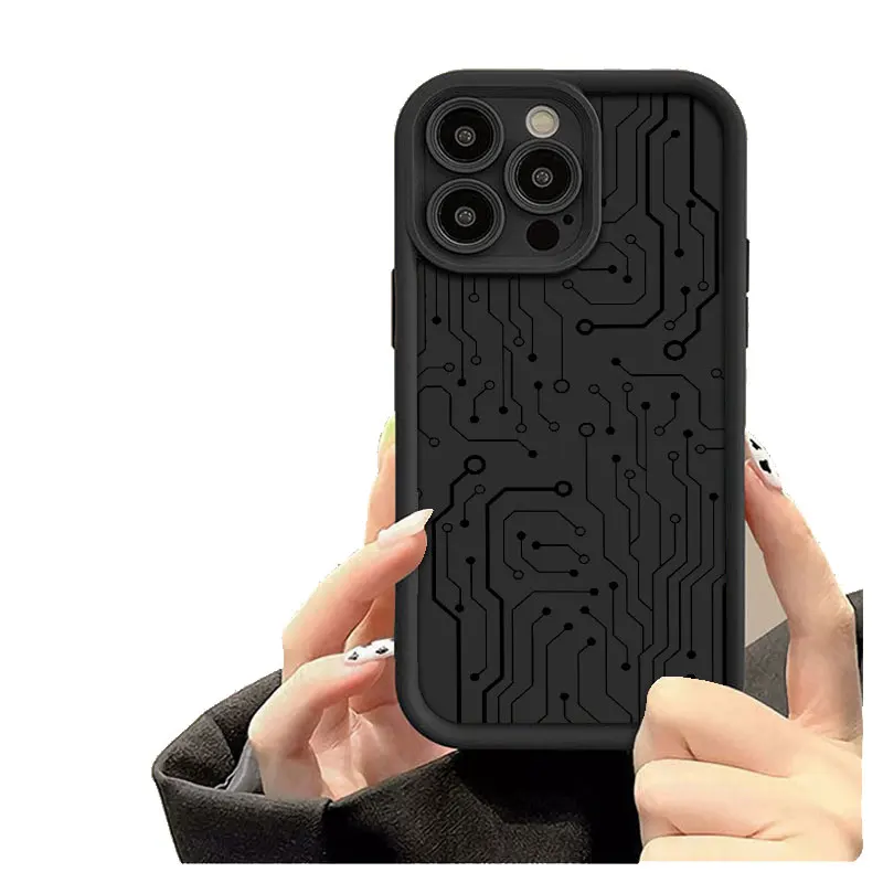 Puzzle Maze Fasion Phone Case for iPhone 16 Pro Max Plus All-inclusive Anti-drop Soft Silicone Cover Shockproof Coque Shell