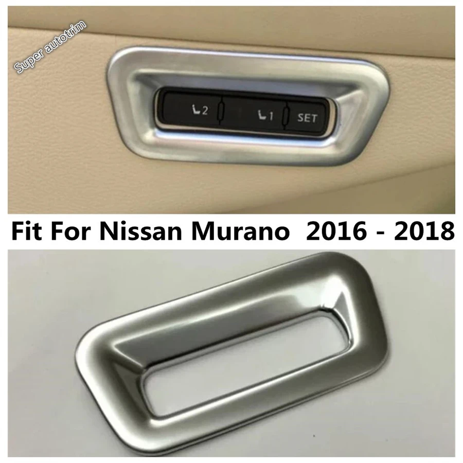

ABS Seat Adjustment Memory Button Switch Frame Decoration Cover Trim For Nissan Murano 2016 - 2023 Matte Accessories Interior