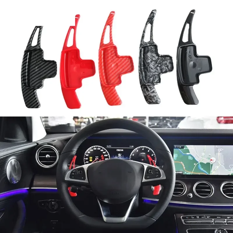 For Mercedes Benz A B E R M Class GLK GL SLK Car Shift Equipment Semi Automatic Clutch Red Auto Steering Wheel Rear Shift Paddle