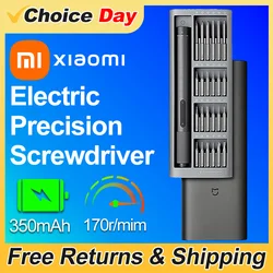 Mijia Electric Precision Screwdriver Magnetic Kit with 24 PCS Screw Heads Xiaomi Power Tools Sets for PC Phone Repair Smart Home