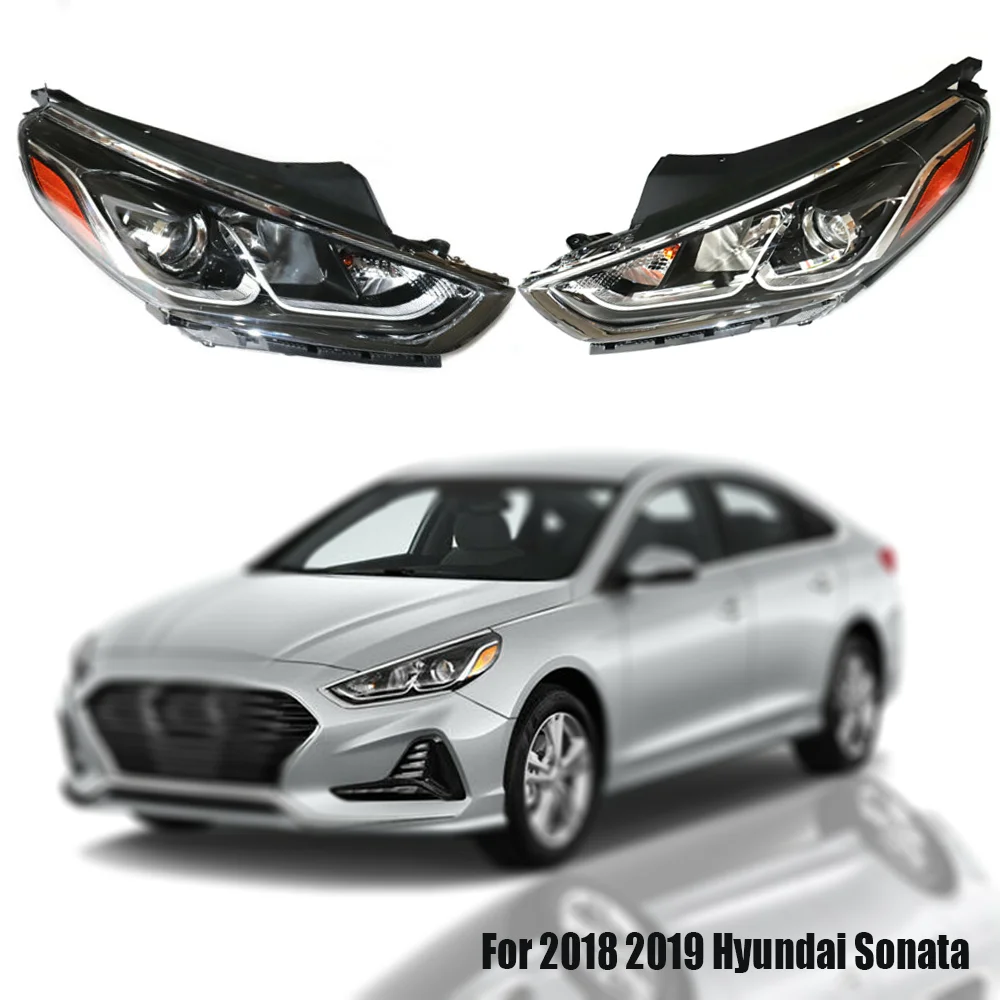 

Headlight Assembly Right Left Side Replacement for 2018 2019 Hyundai Sonata Passenger Driver Side Headlamp