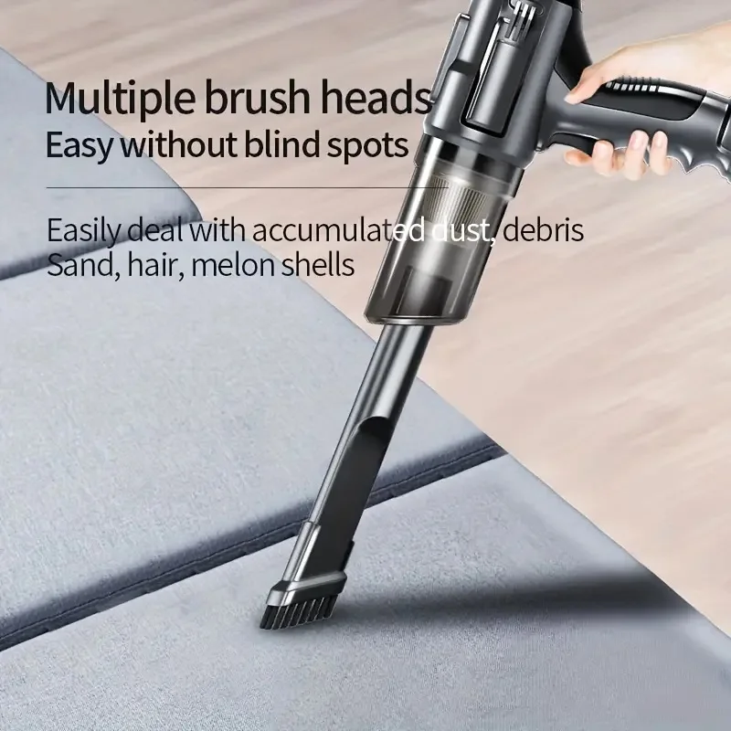 1 مكنسة كهربائية محمولة سلكية، مصدر طاقة ولاعة السجائر 12 فولت، مكنسة كهربائية صغيرة محمولة عالية الطاقة 100 وات