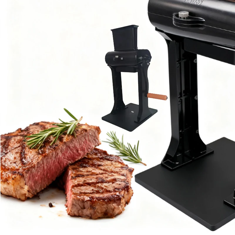 Máquina Ablandadora de Carne Manual de Acero Inoxidable con Ancho de Corte Ajustable para Filetes y Chuletas de Cerdo, Utensilio de Cocina con Agujas Sueltas
