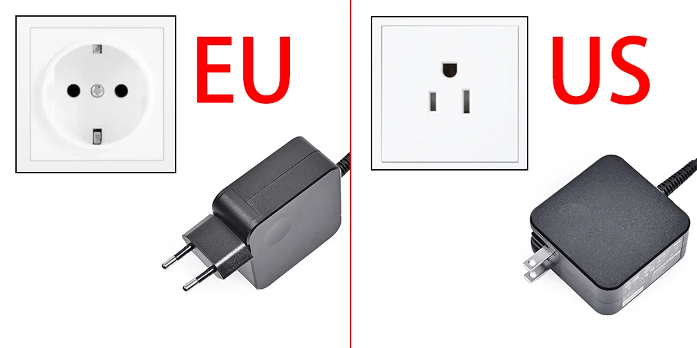 EU 19V 3.42A 65W 5.5X2.5mm AC Charger Laptop Adapter ADP-65DW For ASUS X450 X550C X550V W519L X751 Power Supply Portable US