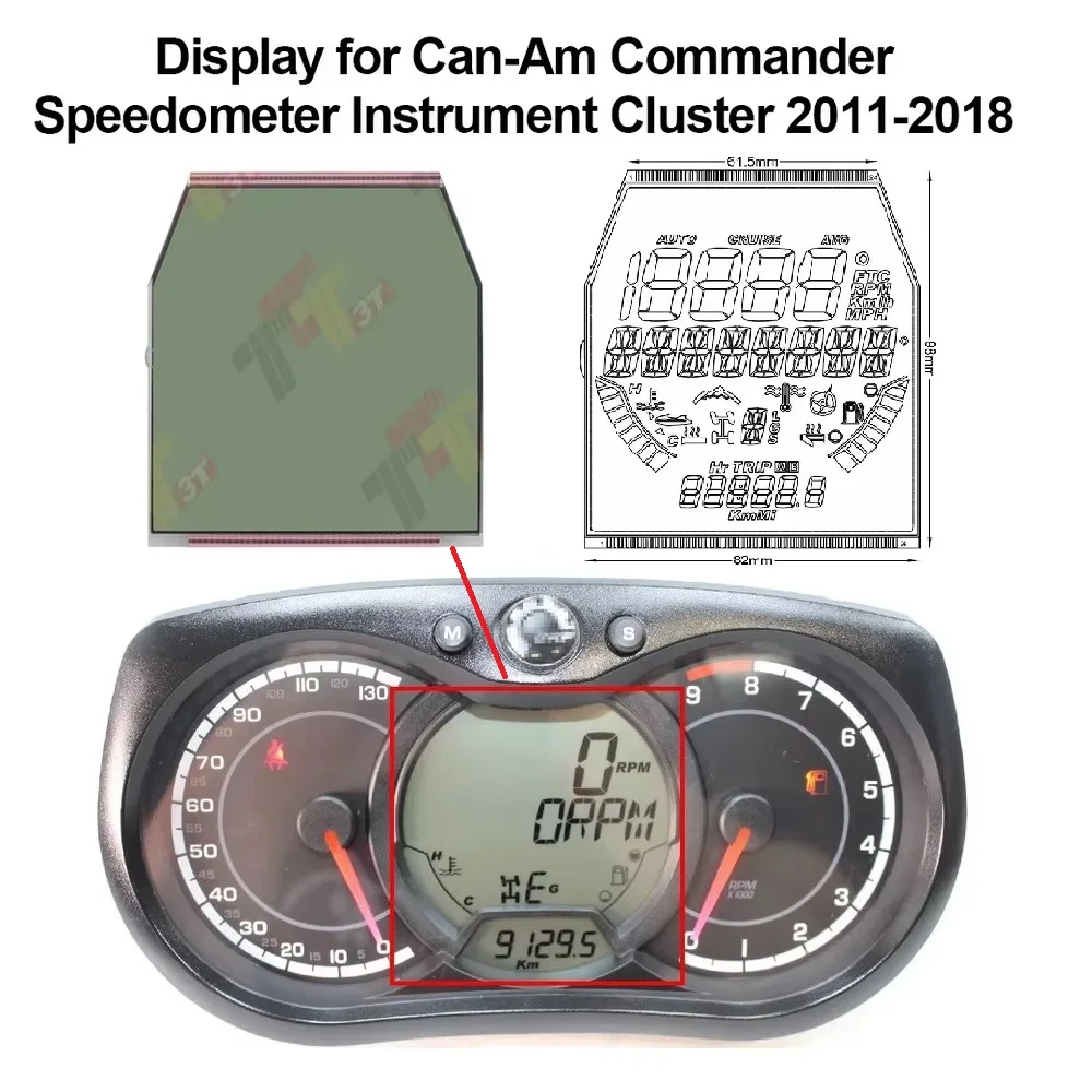 Speedometer Display for Can-Am Maverick X3 1000R Commander Outlander Cluster