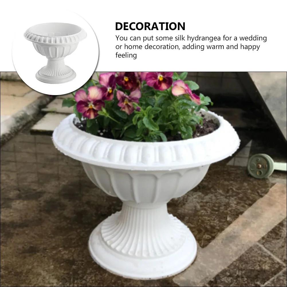 Front Porch Planter Plastic Wedding Flowerpot Wedding Flower Container Decorative Planter classic urn planter