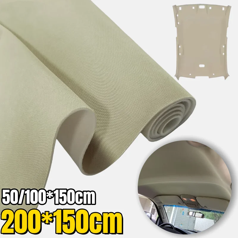 

Easy To Install Breathable Sponge Roof Fabric No Self-adhesive Repair Fix Sagging Ceiling Car Headliner Fabric Liner Renovation
