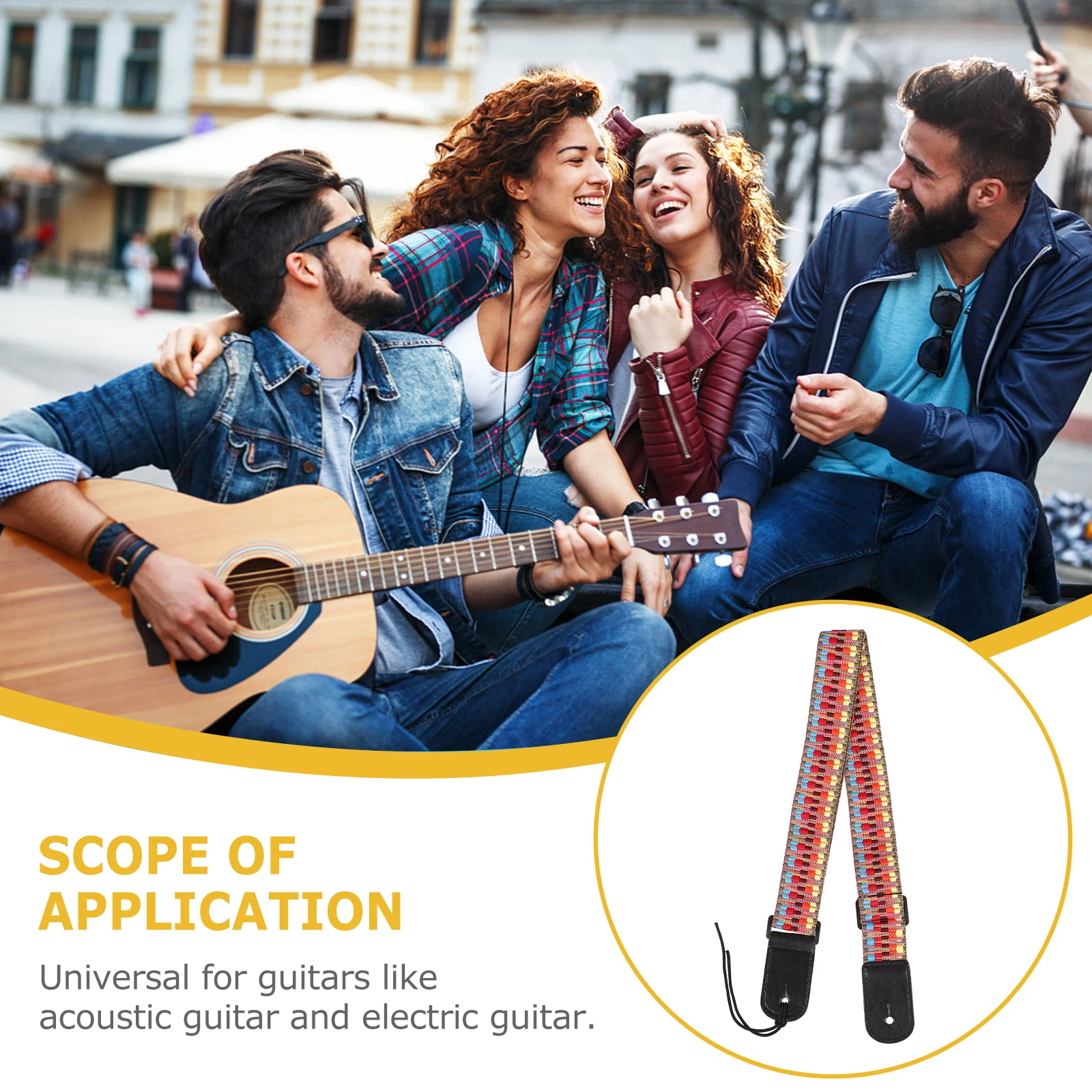 

Belt Guitar Strap Instrument Accessories Ukulele Adjustable Camouflage Neck Colorful Sling
