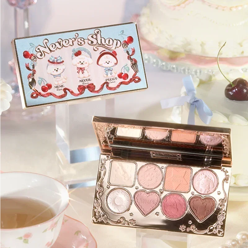 Flower Knows Never's Famly Series 8 สี Matte Pearlescent Eyeshadow Palette กันน้ํายาวนานเครื่องสําอางแต่งหน้าความงาม