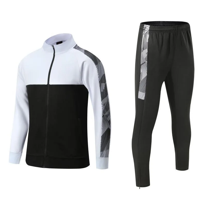 

Autumn and Winter New Sports Long Pull Jacket Set Men's Sports Suit